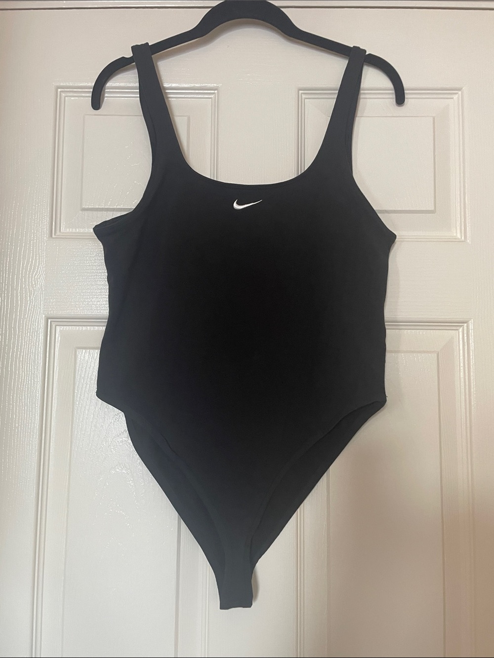 Nike Black Bodysuit with White Swoosh